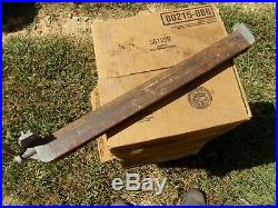 Vtg Antique Sears Dunlap Tilting Table Top Saw Rip Fence Tool Guide Rail Wood 8